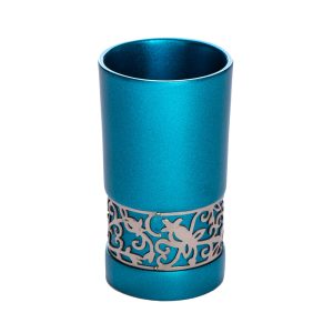 Yeled Tov Turquoise Kiddush Cup with Cutout