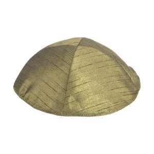 Poly Silk Kippah, Olive Green