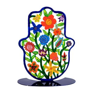 Standing Hamsa with Colorful Flower Bouquet
