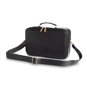 Tallit and Tefillin Bag, "My Fire" Model, in Classic Black - Elegant Suitcase-Style Bag with Luxurious Embossing