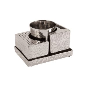 Hammered Collapsible Havdalah Set