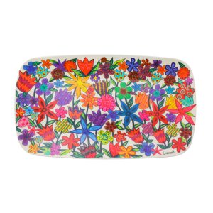 Medium Bamboo Tray - Flowers in Every Color
