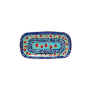 Small Aluminum Tray - Pomegranates on Turquoise