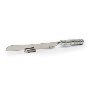 Challah Knife with Matte and Shiny Rings