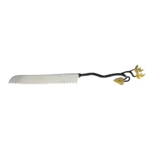 Challah Knife with Vine and Grapes Handle