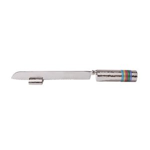 Challah Knife with Colorful Rings