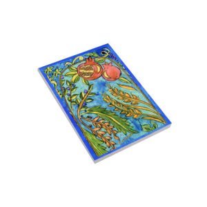 Small Writing Pad - Pomegranates and Wheat