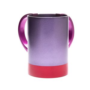 Two-Tone Netilat Yadayim Cup (Wash Cup) - Purple and Red