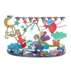 Children's Hanukkah Menorah with Fairies