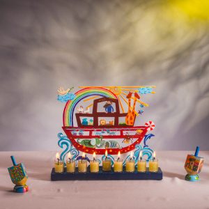 Noah's Ark Hanukkah Menorah