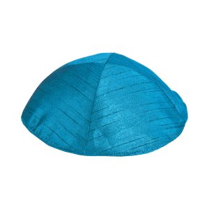 Poly Silk Kippah, Turquoise