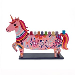 Unicorn Hanukkah Menorah