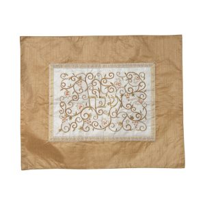 Challah Cover with Embroidered Center - Gold