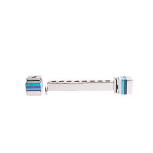 Square Travel Hanukkah Menorah in Blue