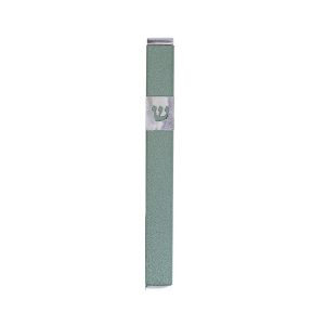 Shin Mezuzah Case in Dark Green