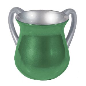 Small Coated Netilat Yadayim Cup (Wash Cup) in Green