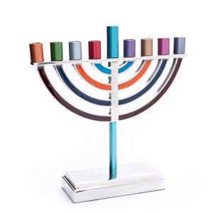 Small Classic Colorful Hanukkah Menorah