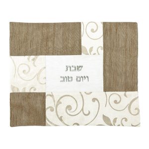 Silver Swirls Collage Challah Cover