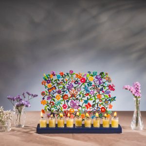 Butterfly Garden Hanukkah Menorah