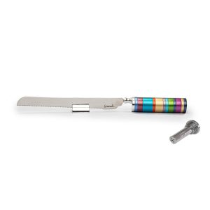 Challah Knife with Full Colorful Ring Handle
