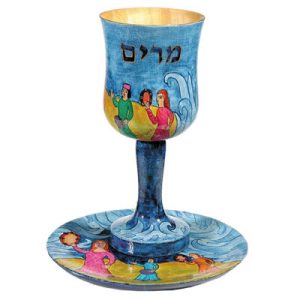 Wooden Miriam's Cup with Dancing Women