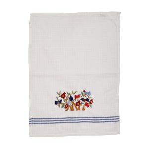Matching Netilat Yadayim Towel, Pomegranate Tree and Birds