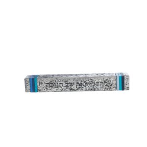 Square Travel Hanukkah Menorah in Blue