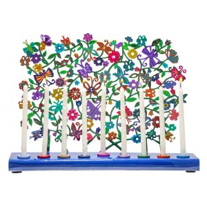 Butterfly Garden Hanukkah Menorah