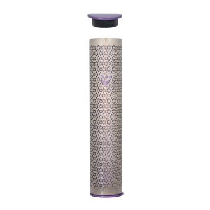 Cutout Magen David Mezuzah Case in Purple, 10 cm