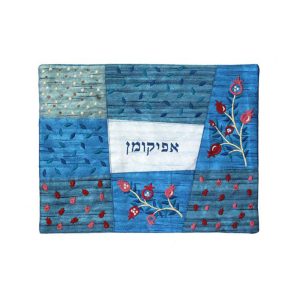 Blue Patchwork Afikoman Cover