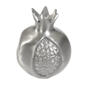 Large Aluminum Pomegranate in Natural Finish