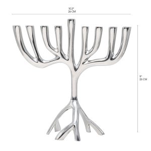 Large Tree of Life Hanukkah Menorah, 26 cm