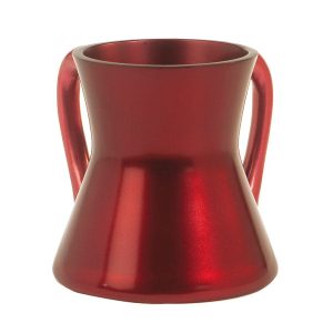 Small Hourglass-Shaped Netilat Yadayim Cup (Wash Cup) - Burgundy