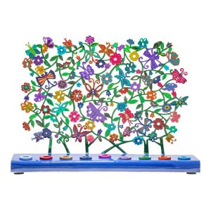 Butterfly Garden Hanukkah Menorah