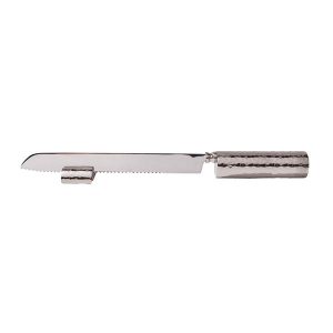 Challah Knife with Plain Hammered Handle