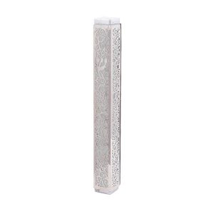 Full Pomegranate Decorated Mezuzah Case in Stainless Steel