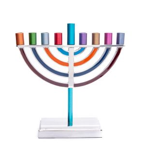 Small Classic Colorful Hanukkah Menorah