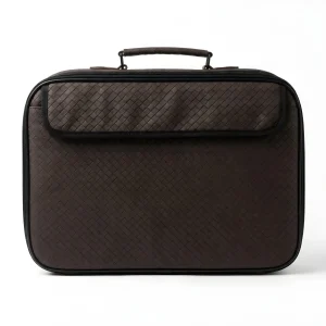 Luxurious Brown Tallit and Tefillin Suitcase - Woven Design with Smart Interior Organization