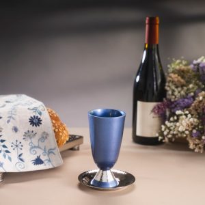 Tall Kiddush Cup in Blue
