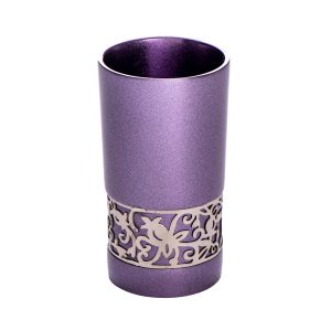 Yalda Tova Purple Kiddush Cup with Cutout