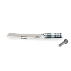 Challah Knife with Full Gray Ring Handle