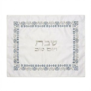 Challah Cover - Antique Pattern in Silver