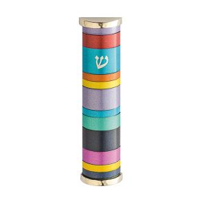 Small Colorful Striped Mezuzah Case
