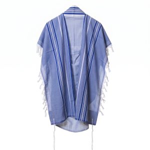 Elegant Blue Wool Tallit